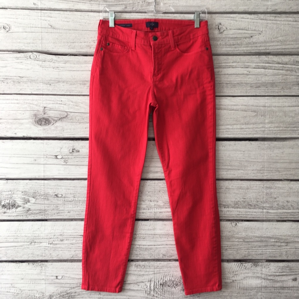 NYDJ Red Clarissa Ankle Jeans - Picture 2 of 9